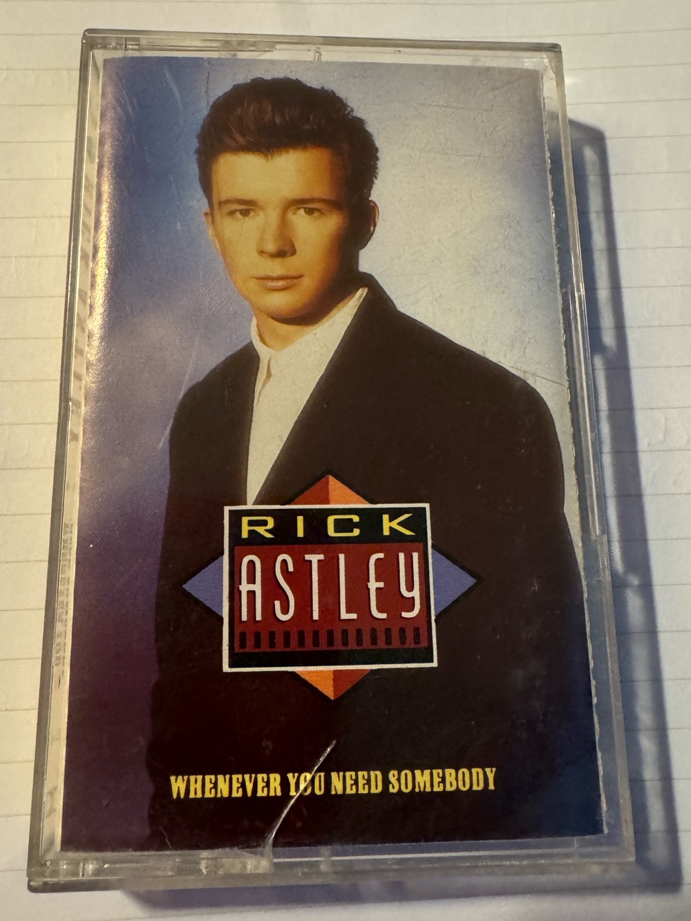 Rick Astley "Whenever You Need Somebody" Cassette Tape 1987
